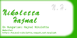 nikoletta hajnal business card